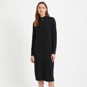 Vintage St. John Collection By Maire Gray Santana Knit Mock Neck Dress Sz 8